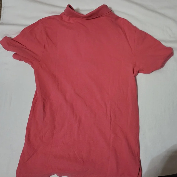 Childrens Place Boys Coral Pink Collared Short Sleeve Polo Pique Shirt L‎ 10-12 - Picture 2 of 3